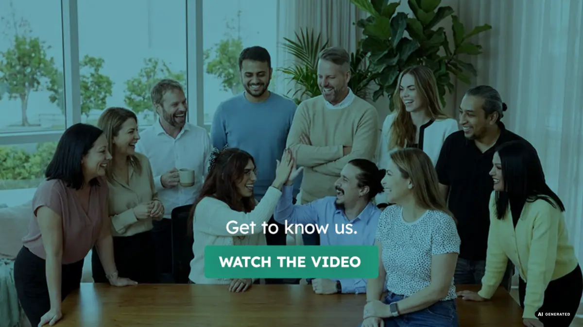 Group of diverse people smiling around a table