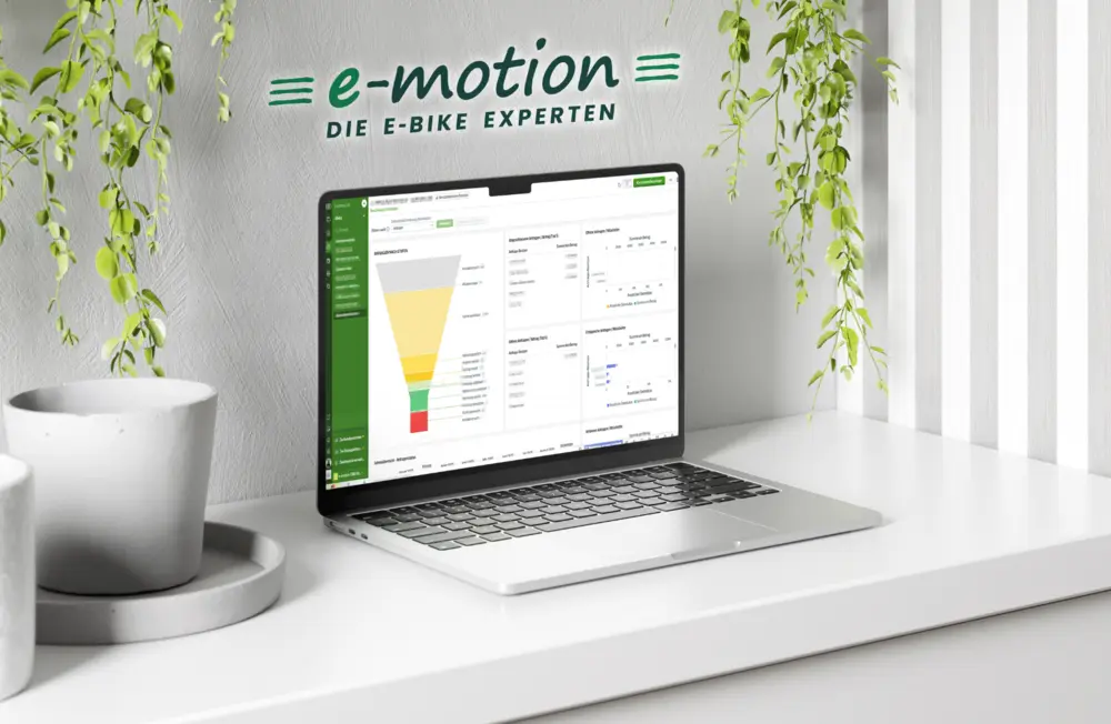 Laptop on white desk with green plants and cups