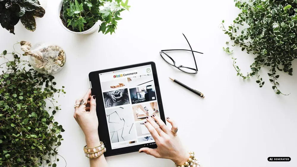 Zoho Commerce on an iPad for Global Web Store Management