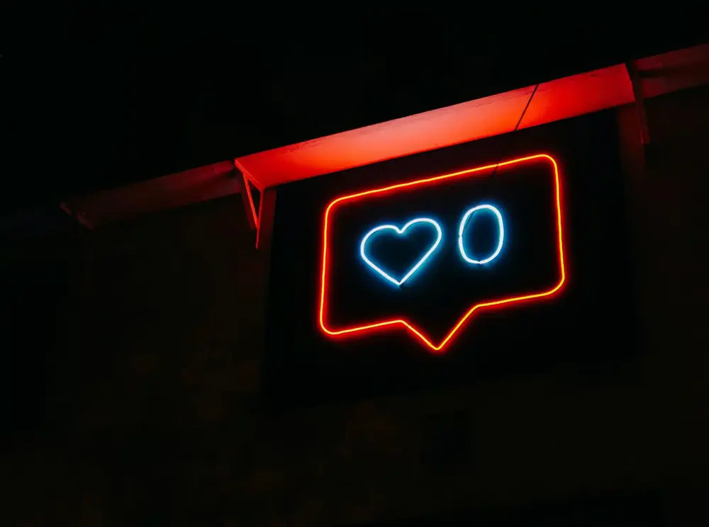 Illustration of a heart symbolizing social media strategies