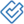 Blaues stilisiertes Häkchen-Logo auf weißem Hintergrund