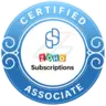 Blaues Zertifizierungsabzeichen für Zoho Subscriptions
