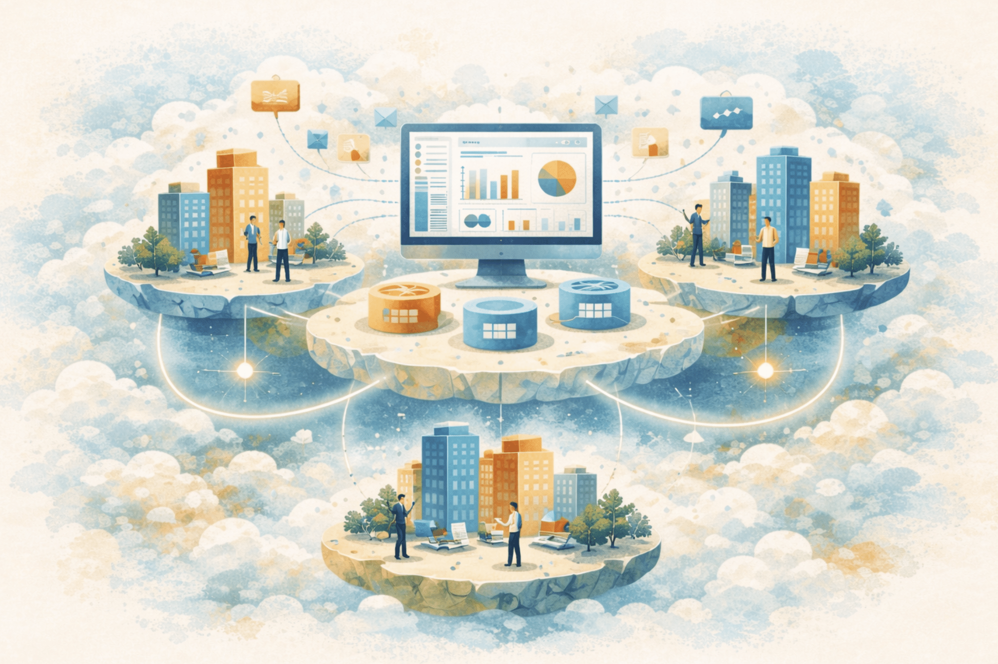Zoho Multi-Tenant CRM illustration